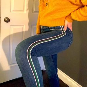 Zara jeans with stripe
